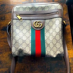 Gucci coated canvas shoulder bag